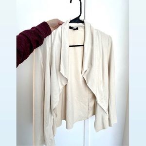 Premise Faux Leather Jacket / Draped Cardigan